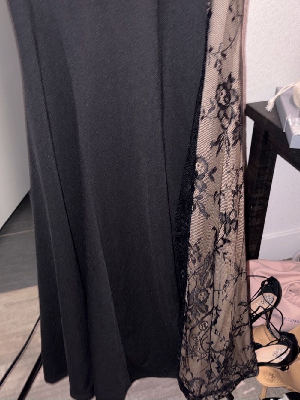 STYLEWE NWT Black & Nude Lace Long Sleeve Maxi Dress (Size Small) - Picture 2 of 6